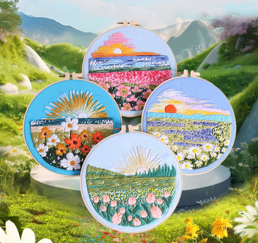 Sunrise Wildflower Embroidery Kit