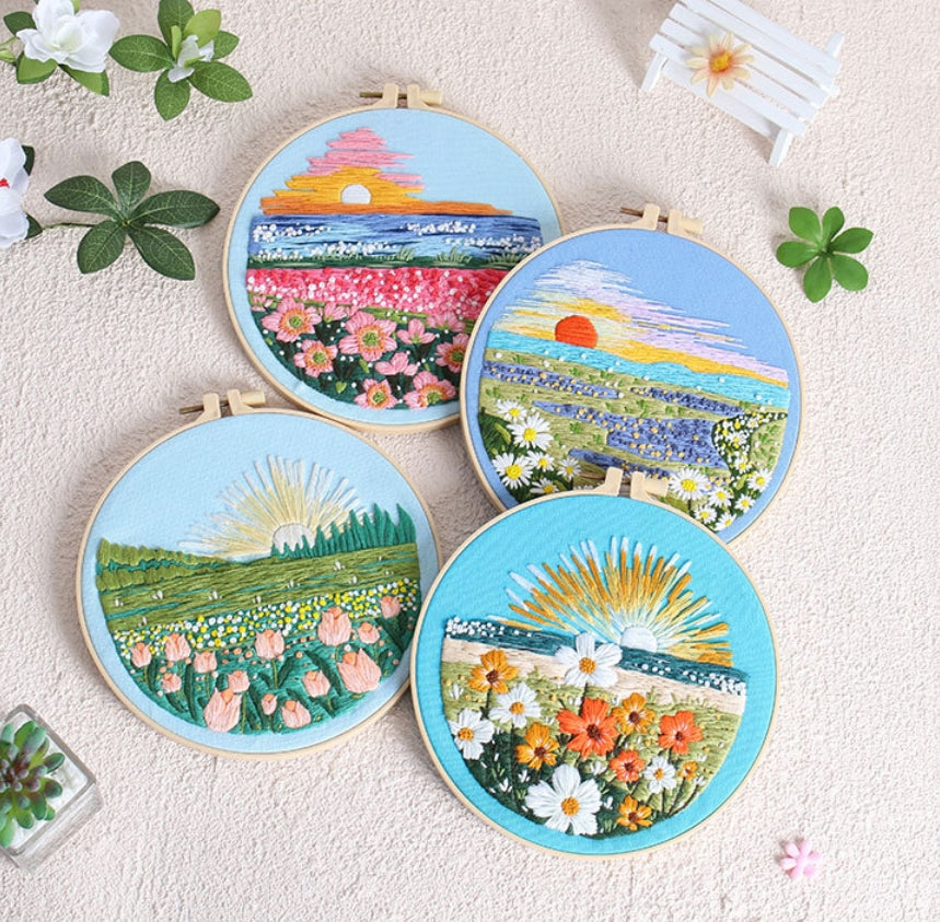 Sunrise Wildflower Embroidery Kit