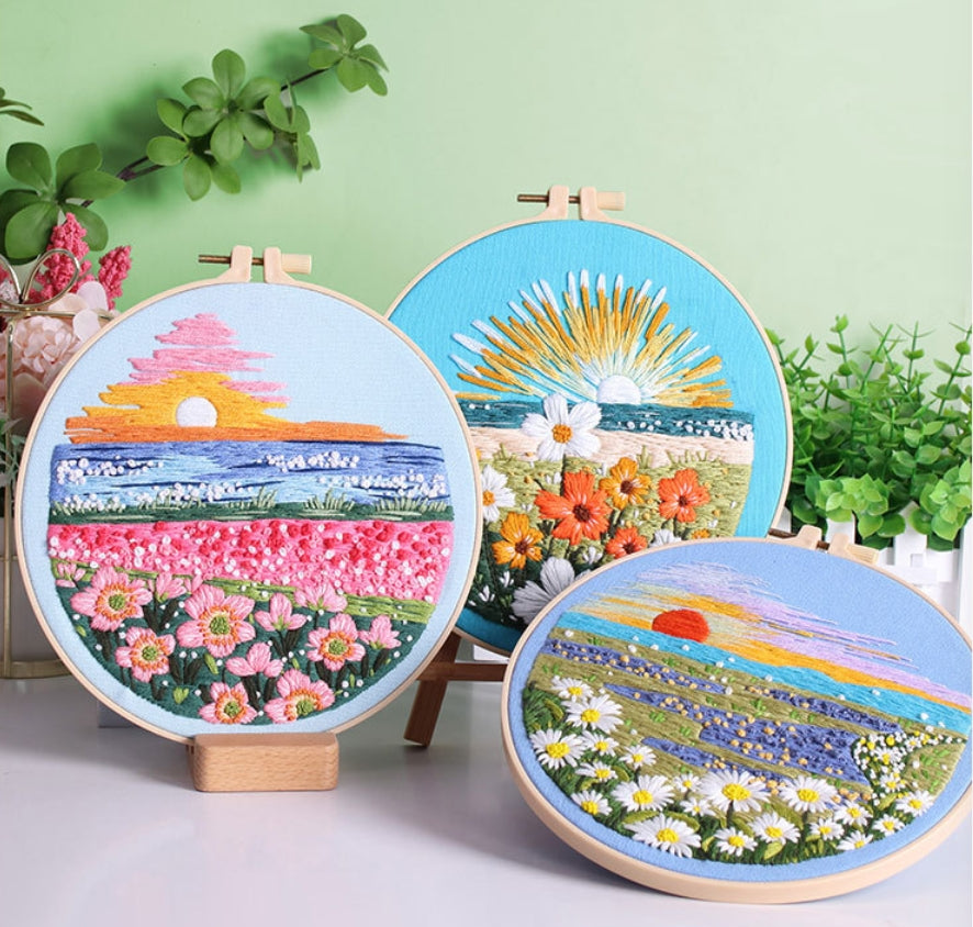 Sunrise Wildflower Embroidery Kit