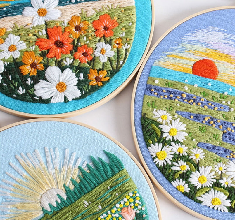 Sunrise Wildflower Embroidery Kit