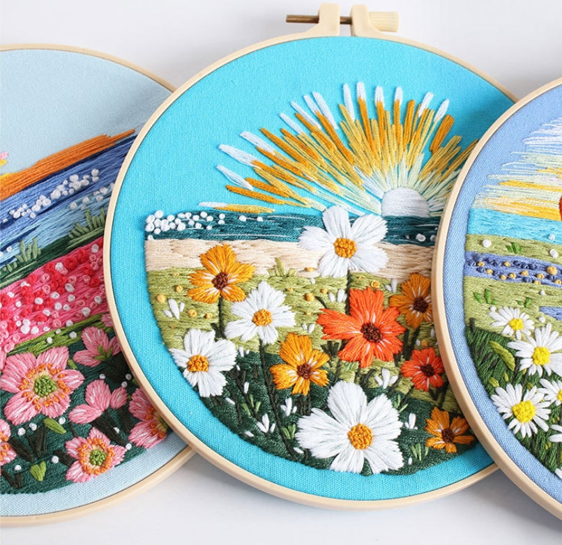 Sunrise Wildflower Embroidery Kit