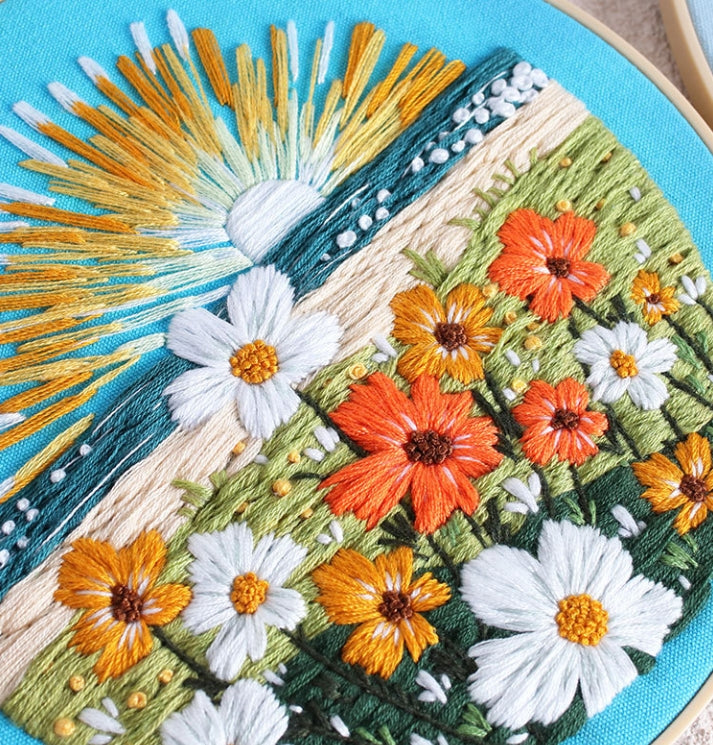 Sunrise Wildflower Embroidery Kit