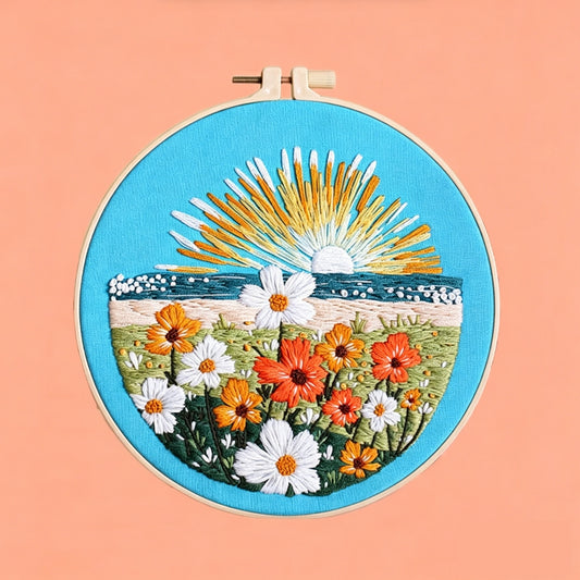 Sunrise Wildflower Embroidery Kit