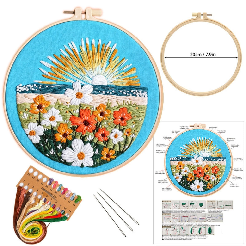 Sunrise Wildflower Embroidery Kit
