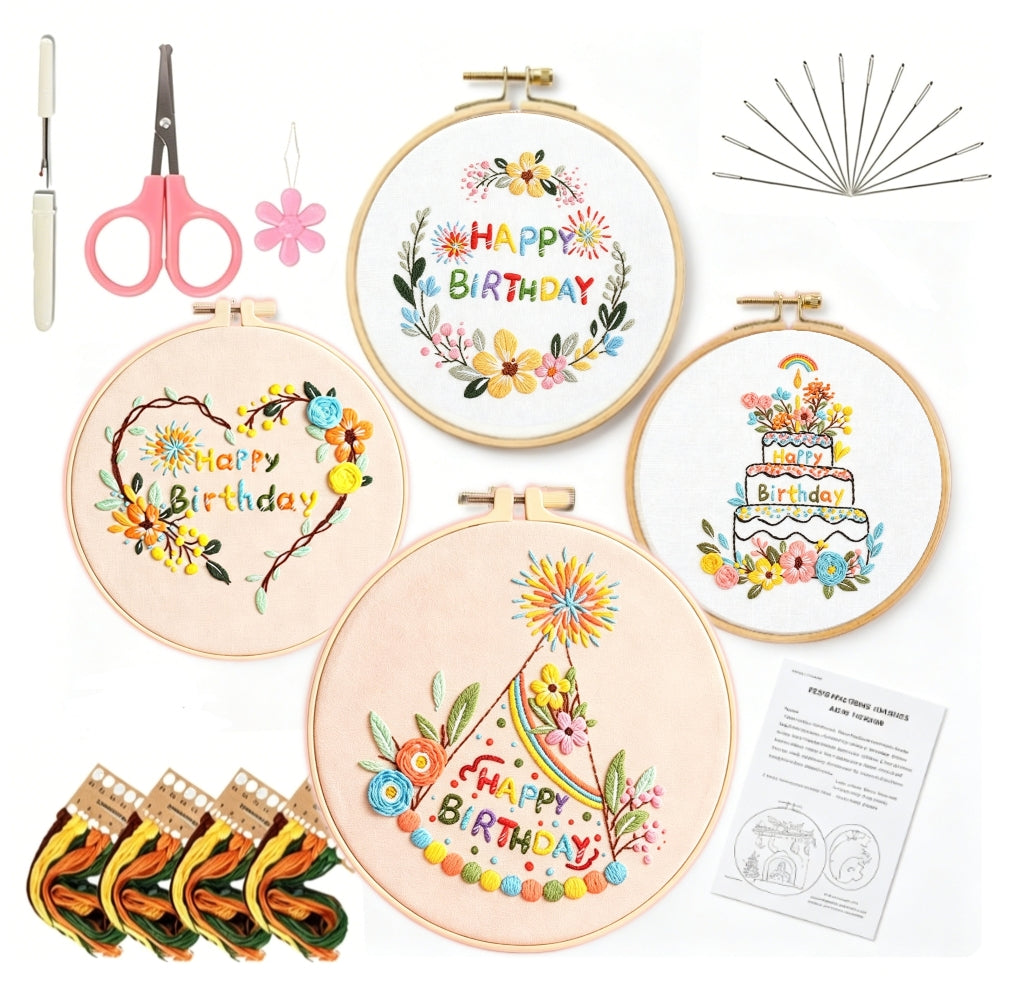 Birthday Cake Embroidery Kit