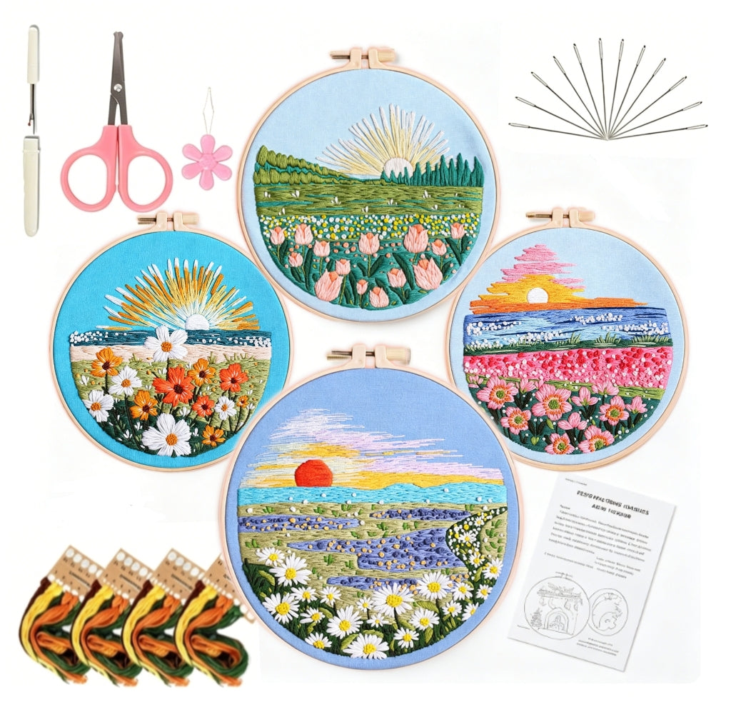Sunrise Wildflower Embroidery Kit