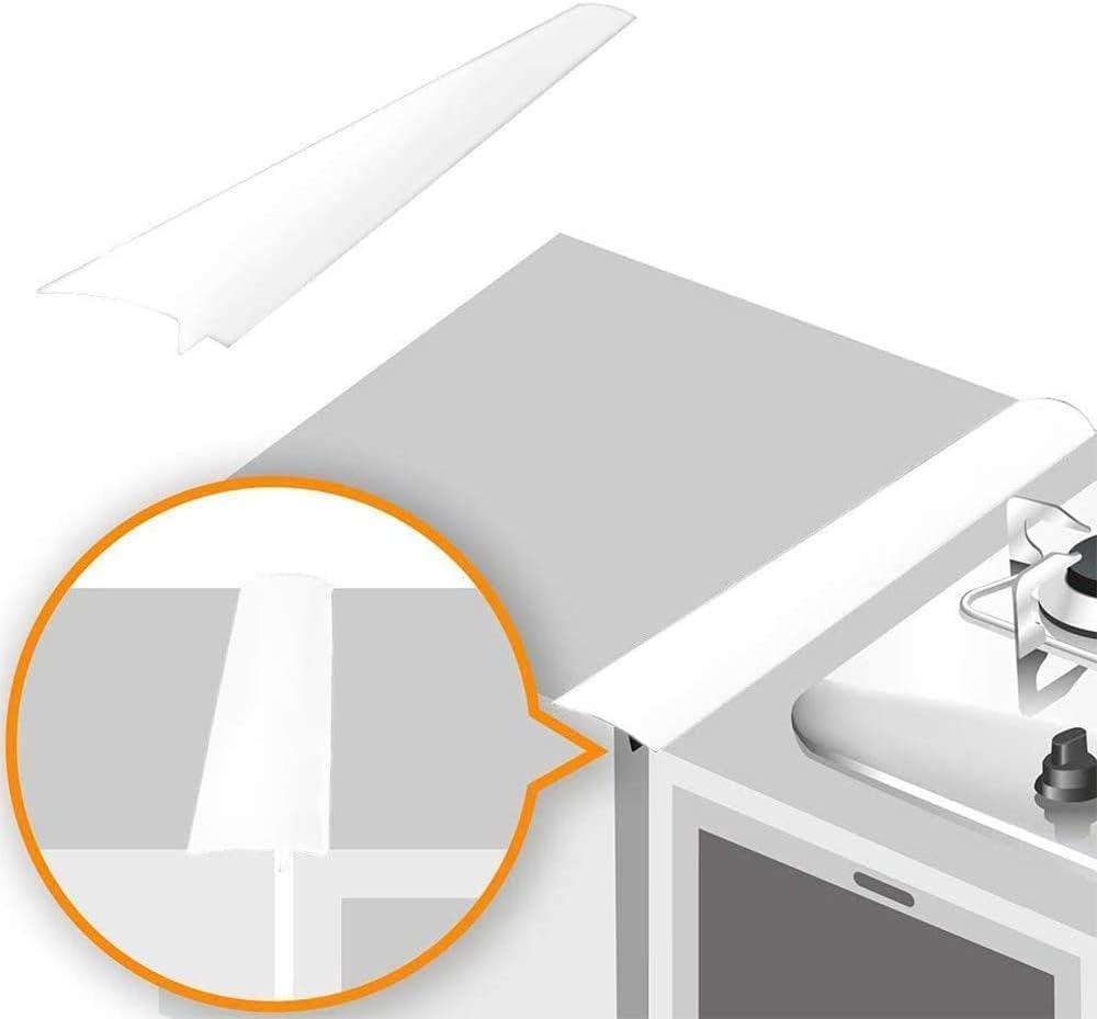 Stove Gap Covers – Silicone & Stainless Steel Kitchen Gap Filler (2 Pack, Easy Clean & Heat Resistant)