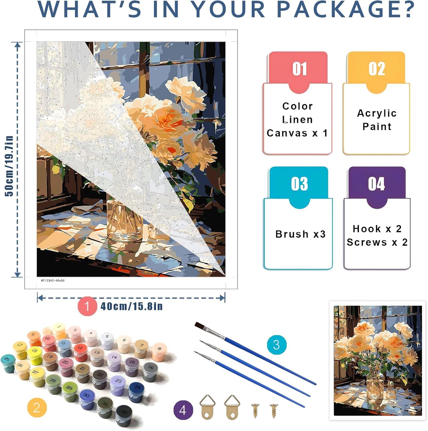 Sunny Sunflower Field Paint by Numbers Kit