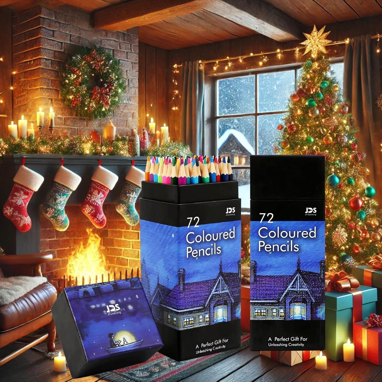 Cardboard Box Oil-Based Color Pens