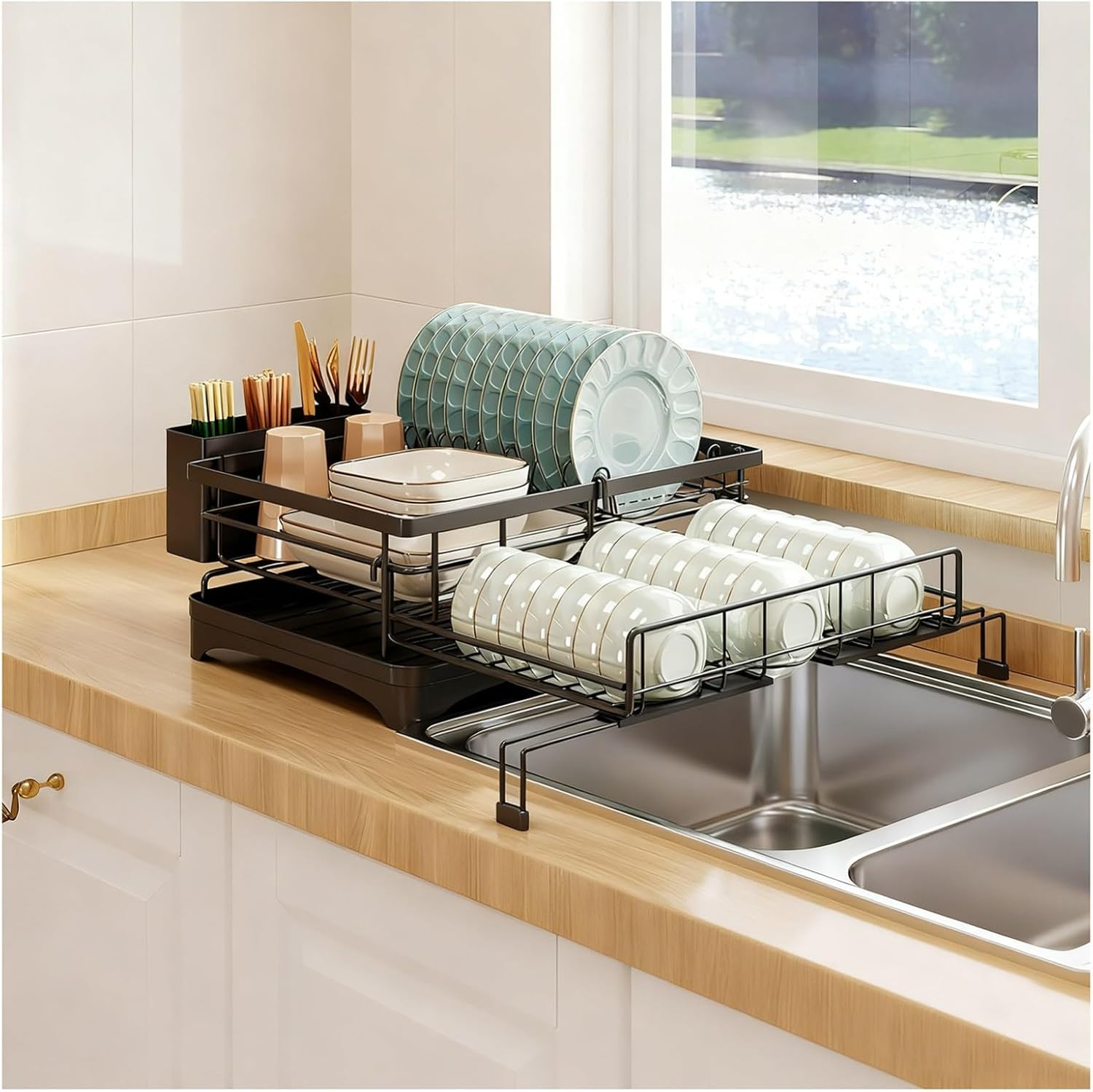 Foldable Over Sink Dish Drying Rack