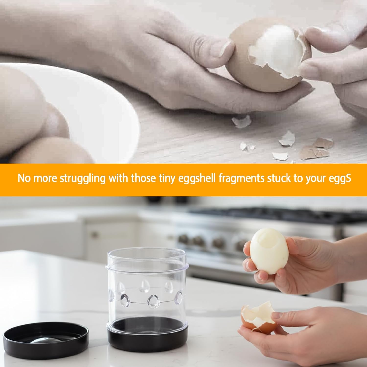Hard-Boiled Egg Peeler🥚
