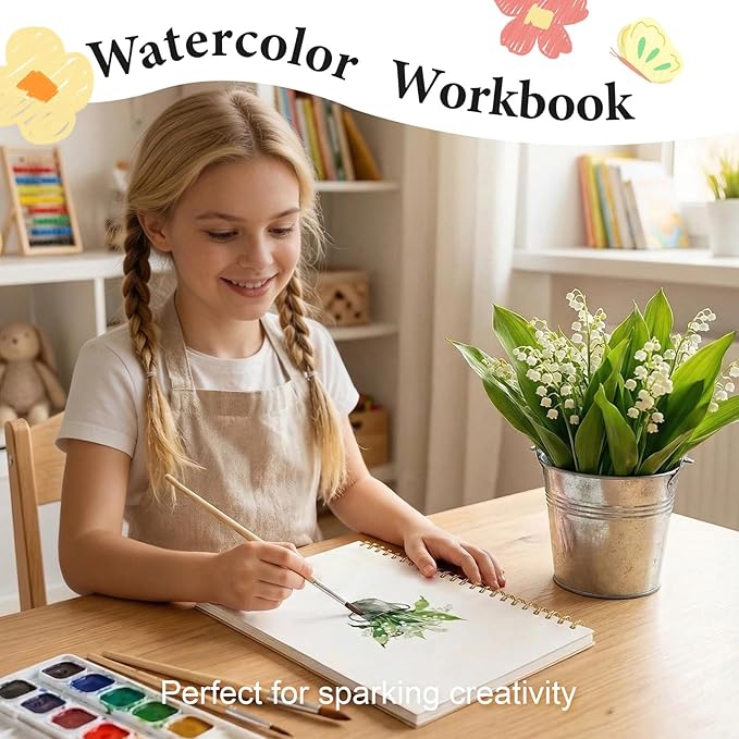 Beginner-Friendly Watercolor Workbook