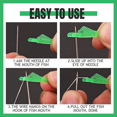 Fish-Shaped Needle Threading Tool – Quick & Easy Threading (3-Pack)