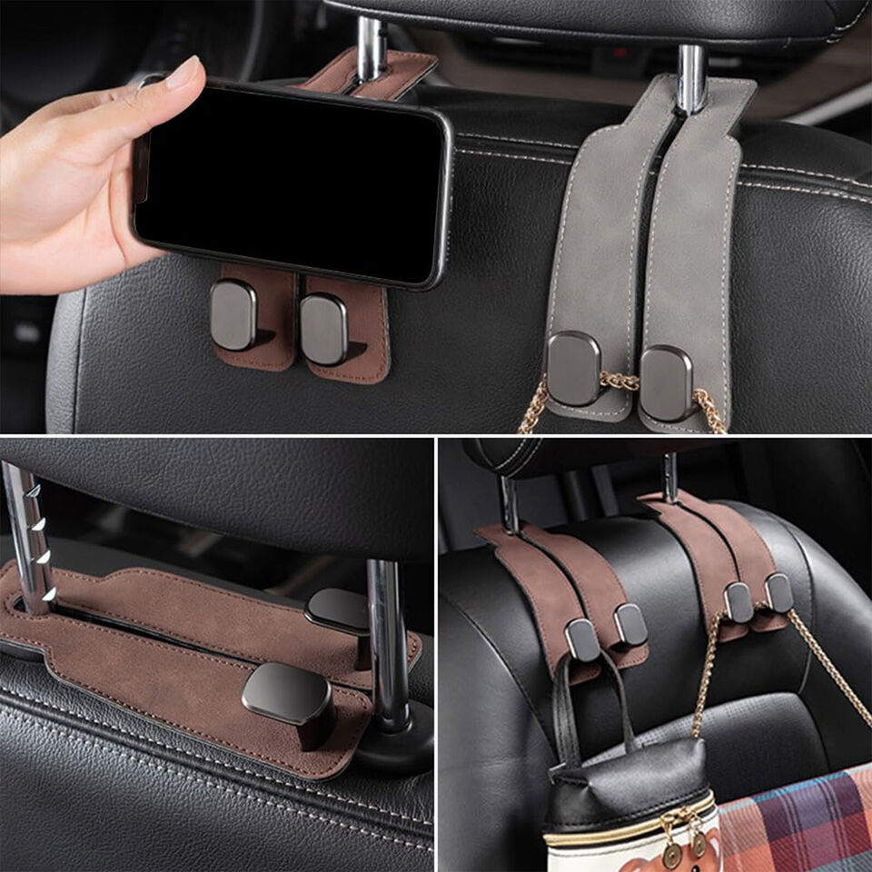 Hidden Metal Car Seat Headrest Hook(2 PCs)