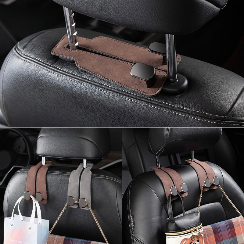 Hidden Metal Car Seat Headrest Hook(2 PCs)