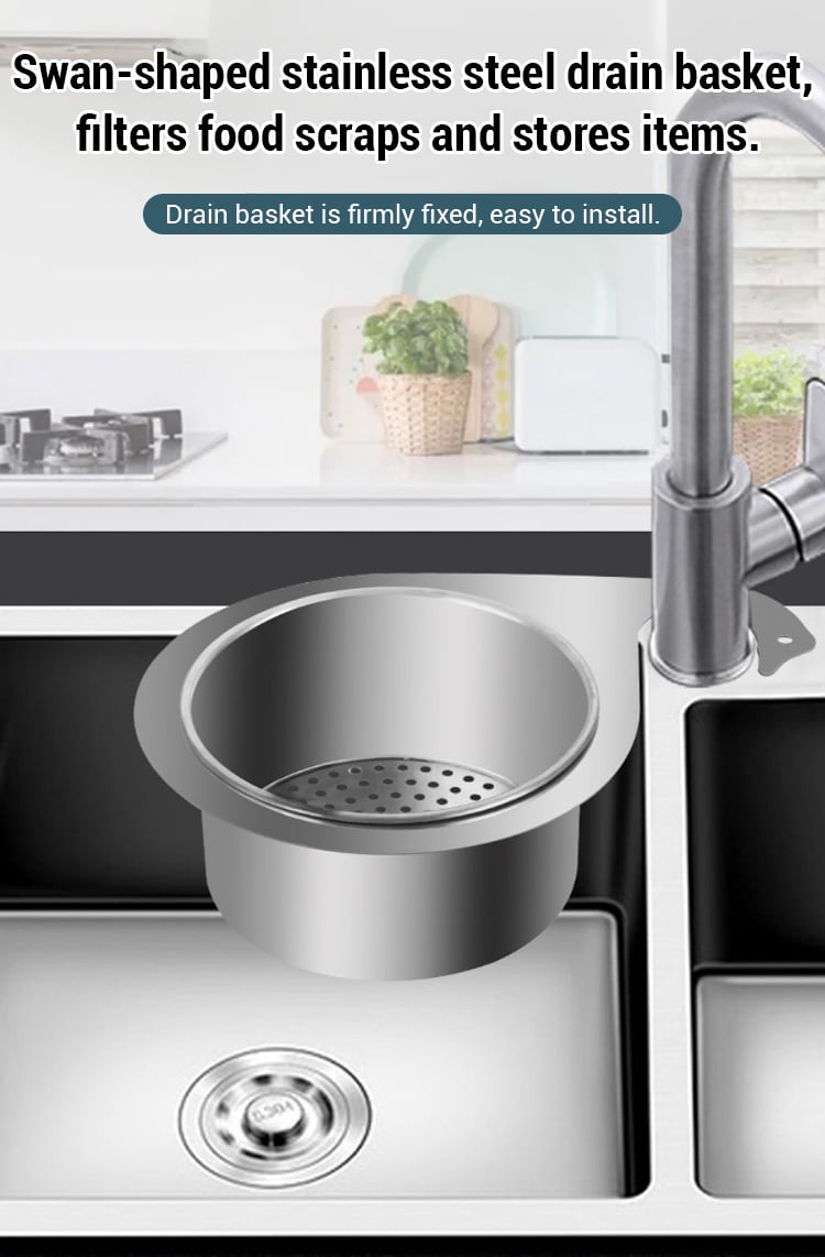 Swan stainless steel drain basket