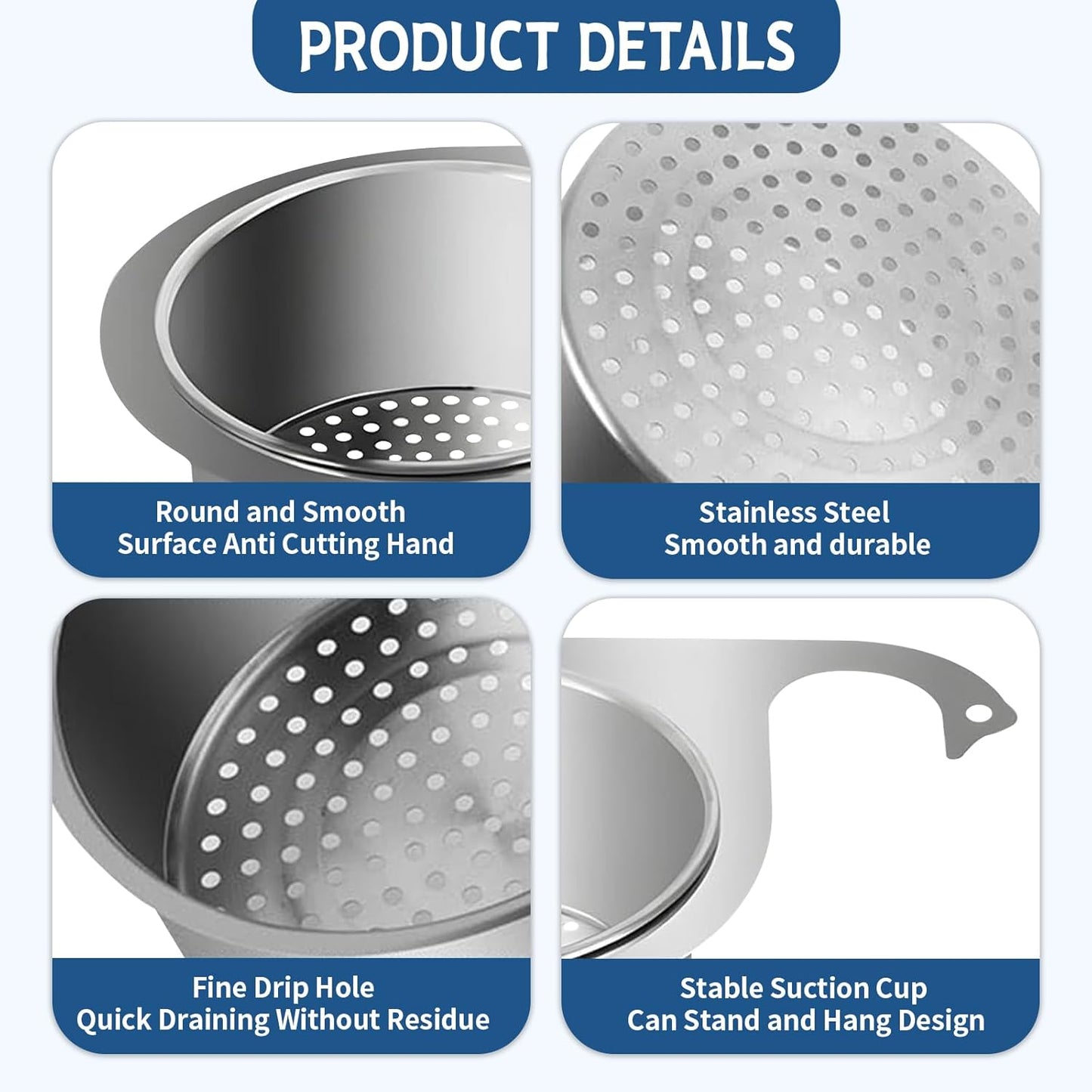 Swan stainless steel drain basket
