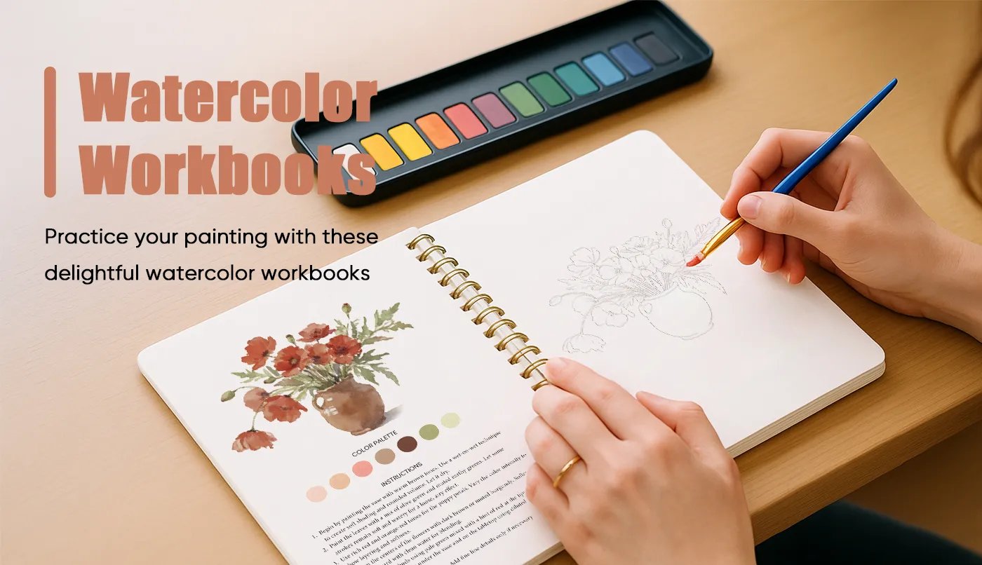 Beginner-Friendly Watercolor Workbook