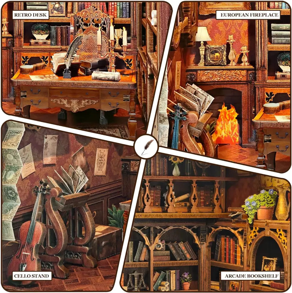 Timeless Book House-DIY 3D Book Nook Model Kit