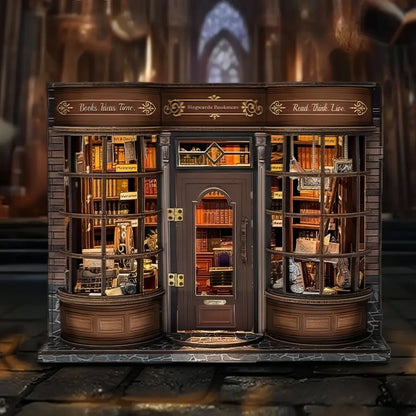 Hoggor Bookstore-DIY 3D Book Nook Model Kit