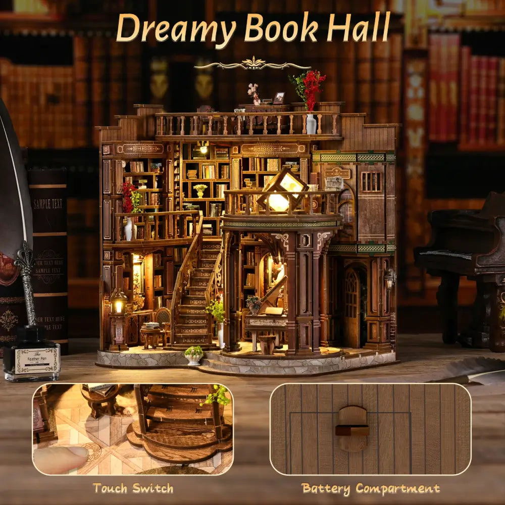 Dreamy Book Hall-DIY 3D Book Nook Model Kit