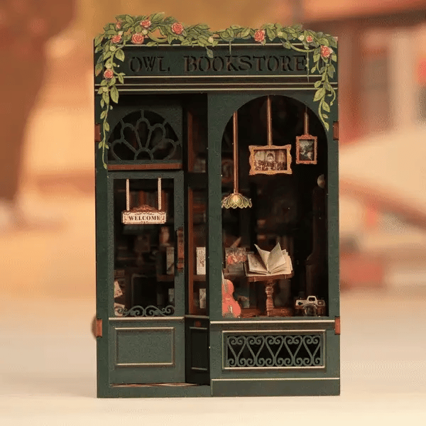 Mini Owl Bookstore-DIY 3D Book Nook Model Kit