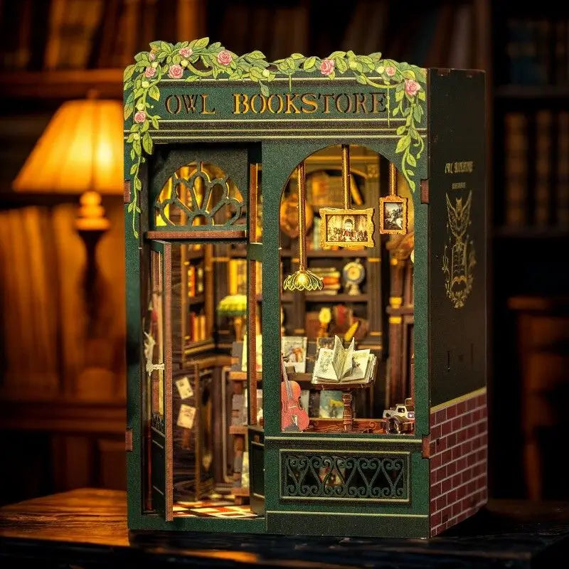 Mini Owl Bookstore-DIY 3D Book Nook Model Kit