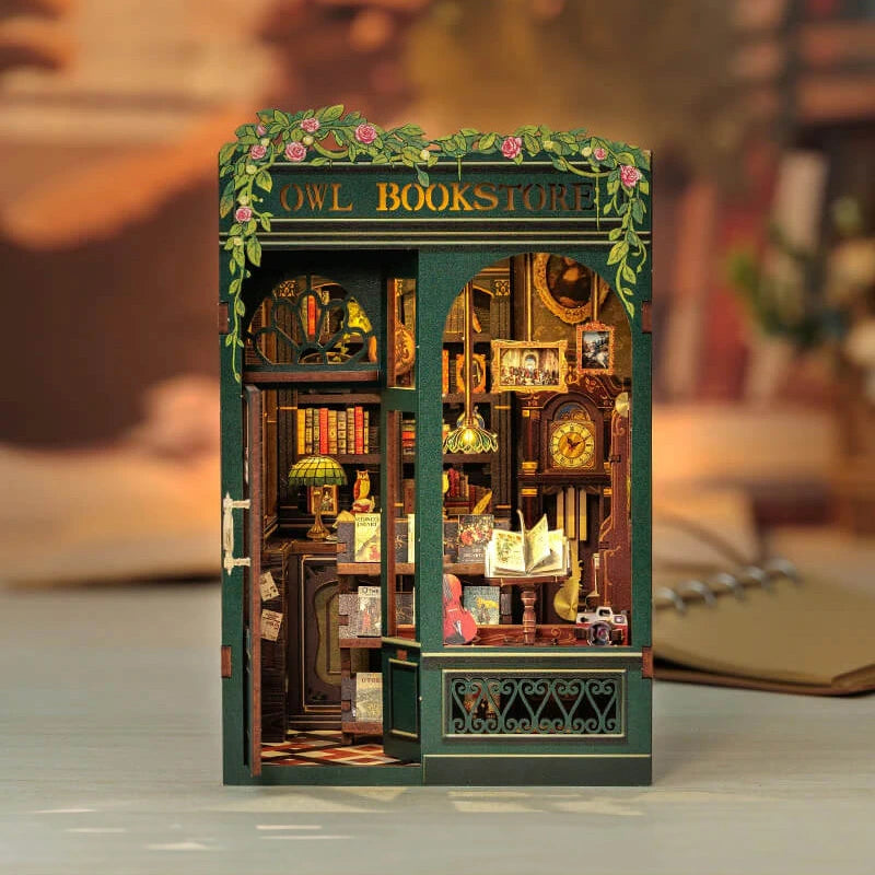 Mini Owl Bookstore-DIY 3D Book Nook Model Kit