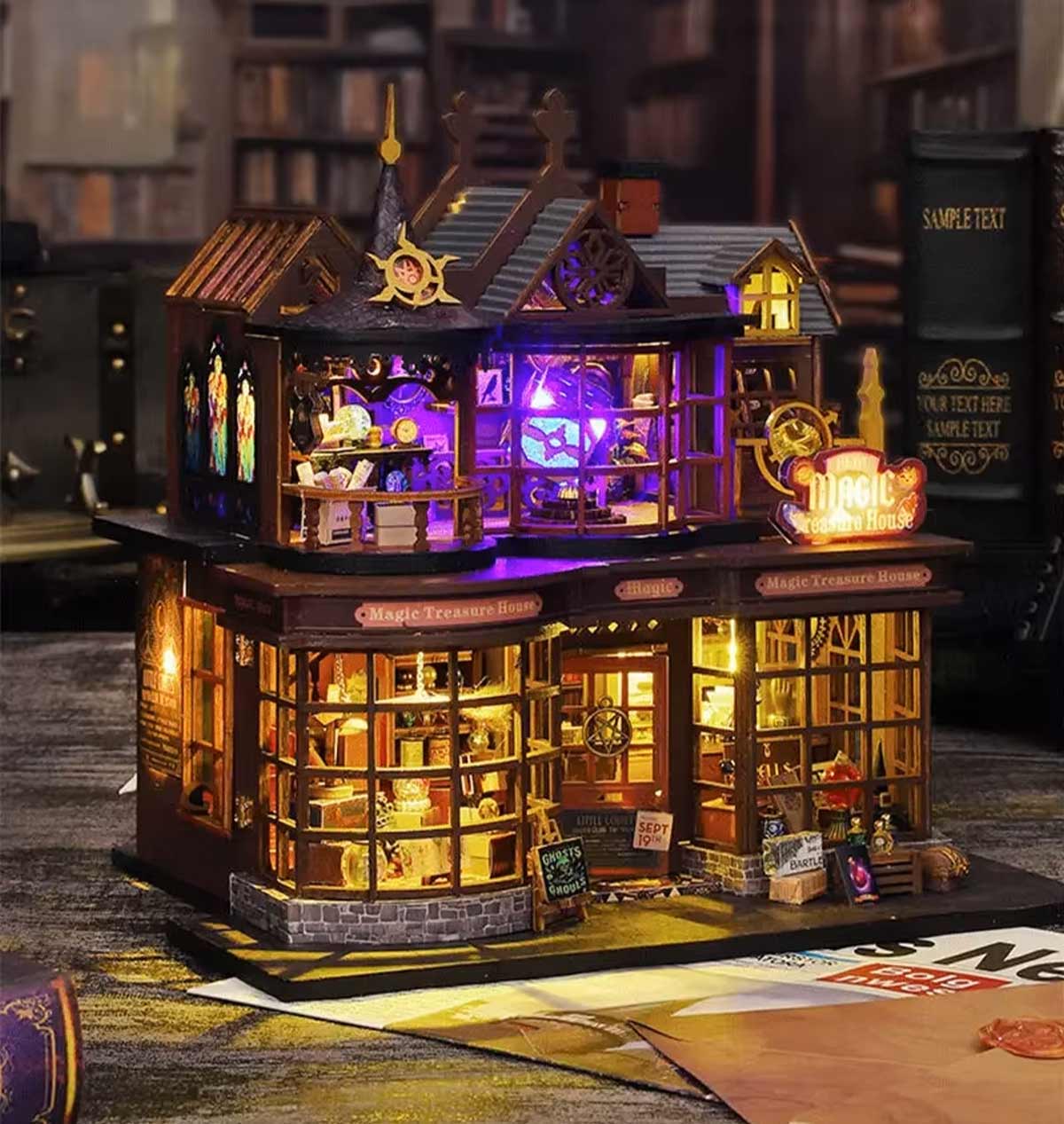 Magic Treasure House-DIY 3D Book Nook Model Kit