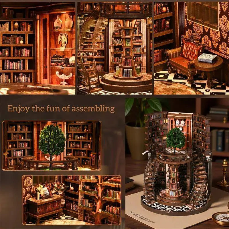 Wisdom Library-DIY 3D Book Nook Model Kit