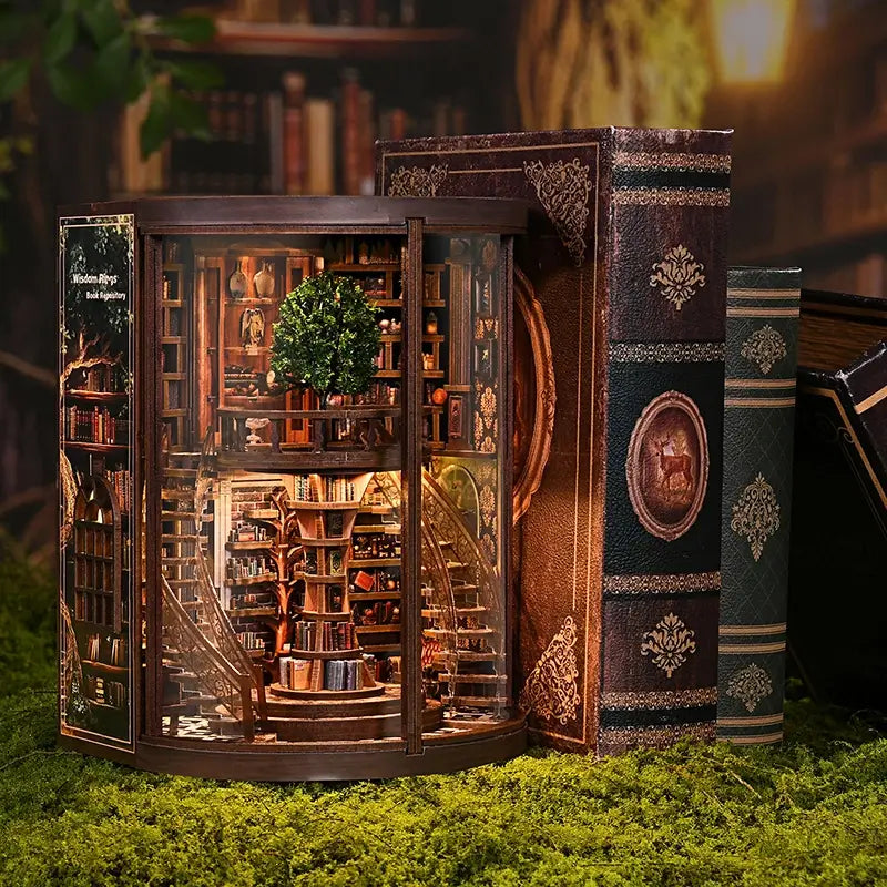 Wisdom Library-DIY 3D Book Nook Model Kit