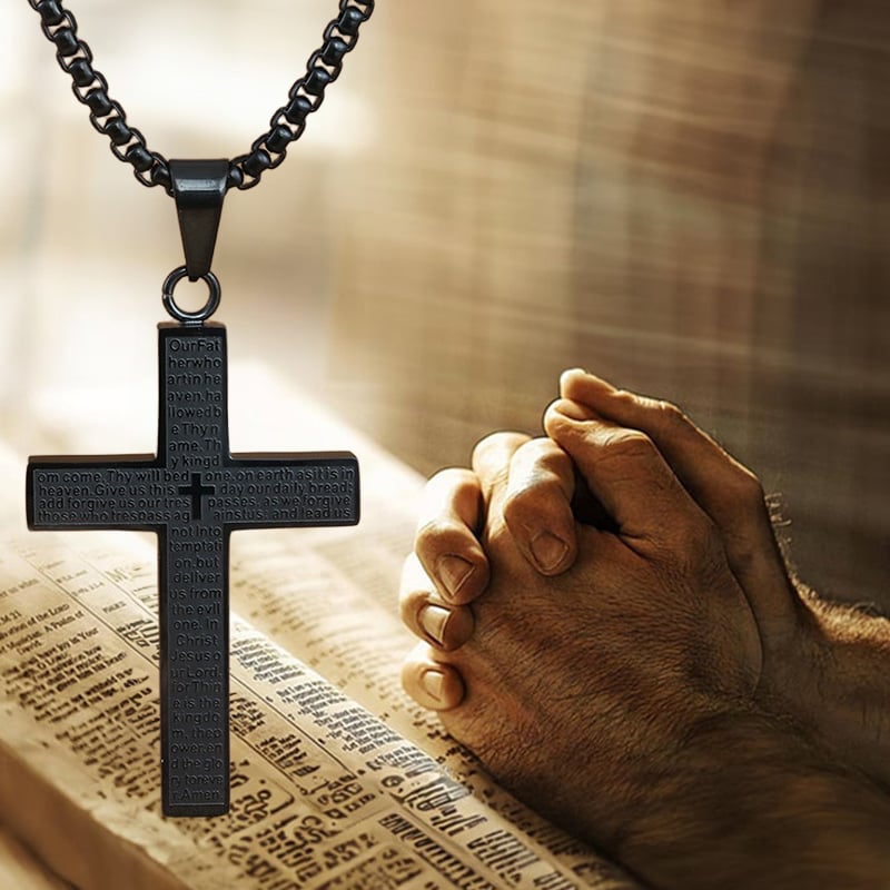 Bible Verse Cross Necklace