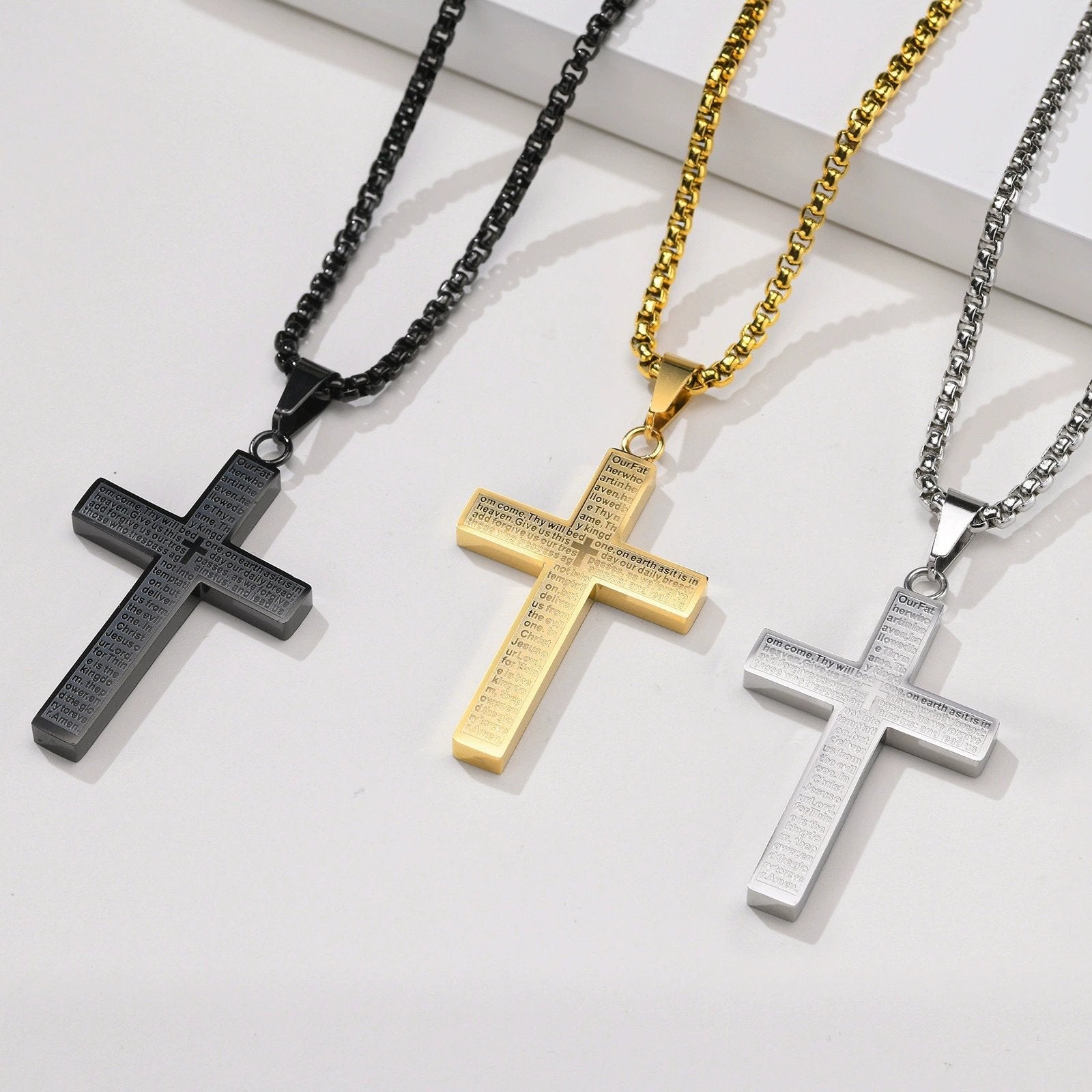 Bible Verse Cross Necklace