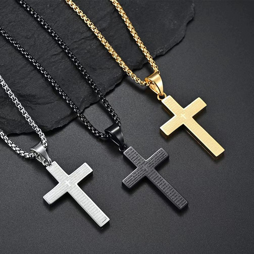 Bible Verse Cross Necklace