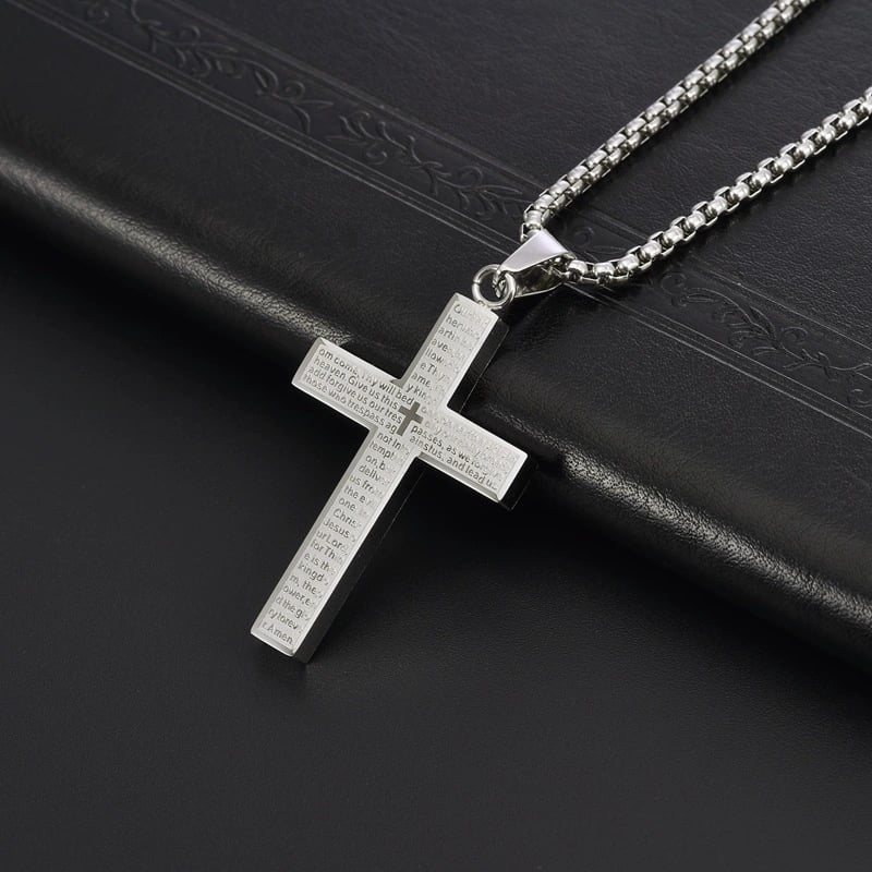 Bible Verse Cross Necklace
