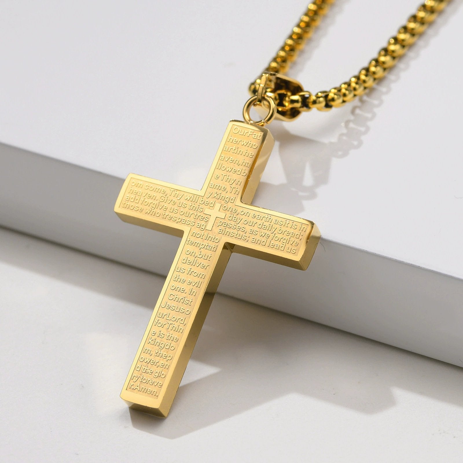 Bible Verse Cross Necklace
