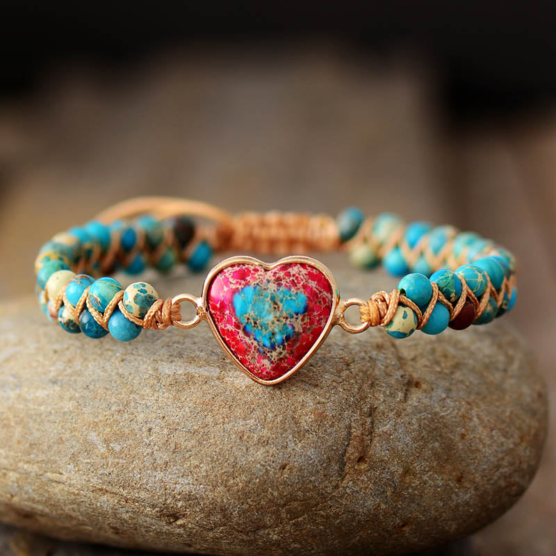 Boho Imperial Heart Braided Bracelet