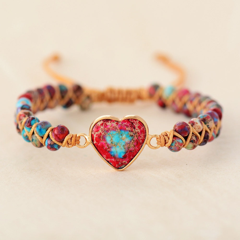 Boho Imperial Heart Braided Bracelet