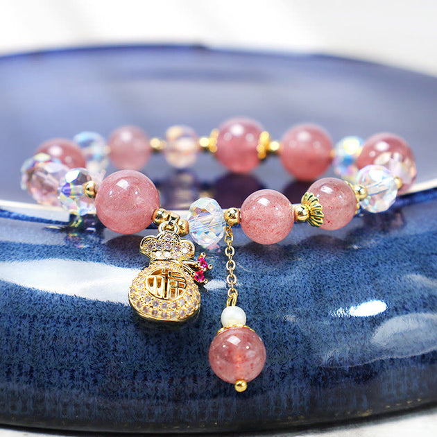 Pink Fortune Beaded Bracelet