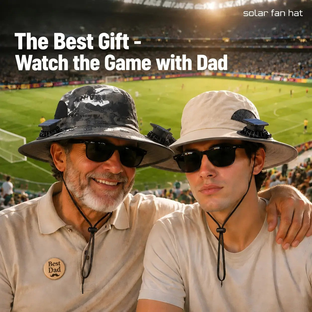 Solar Powered Cooling Hat – Dual Fan Wide Brim Sun Hat