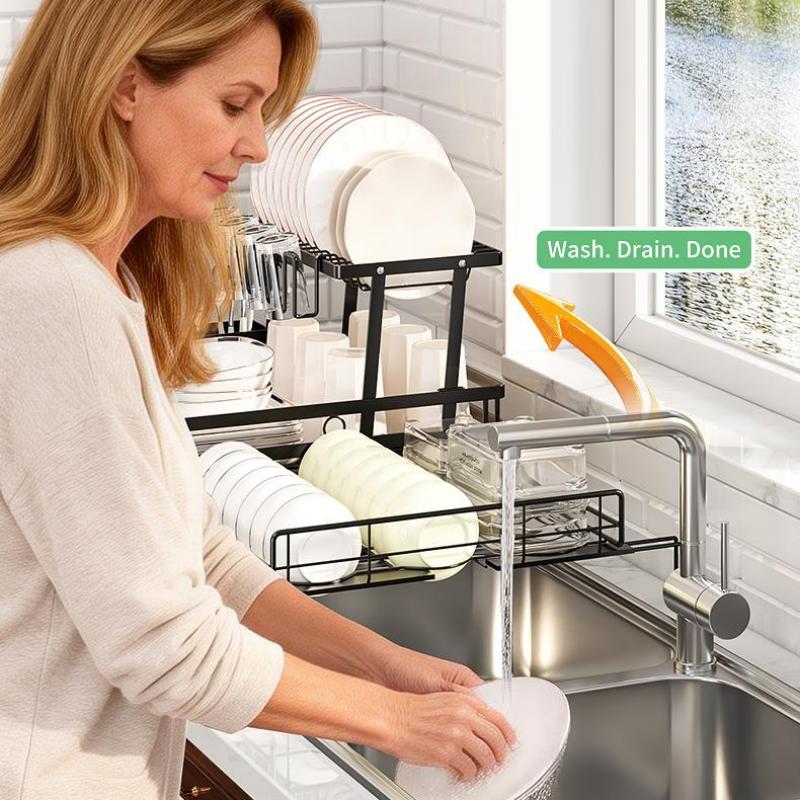 Foldable Over Sink Dish Drying Rack