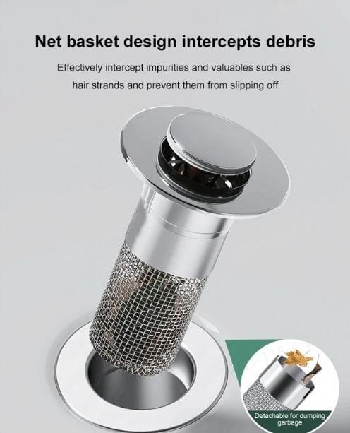 Universal 2-in-1 Bathroom/Kitchen Sink Stopper