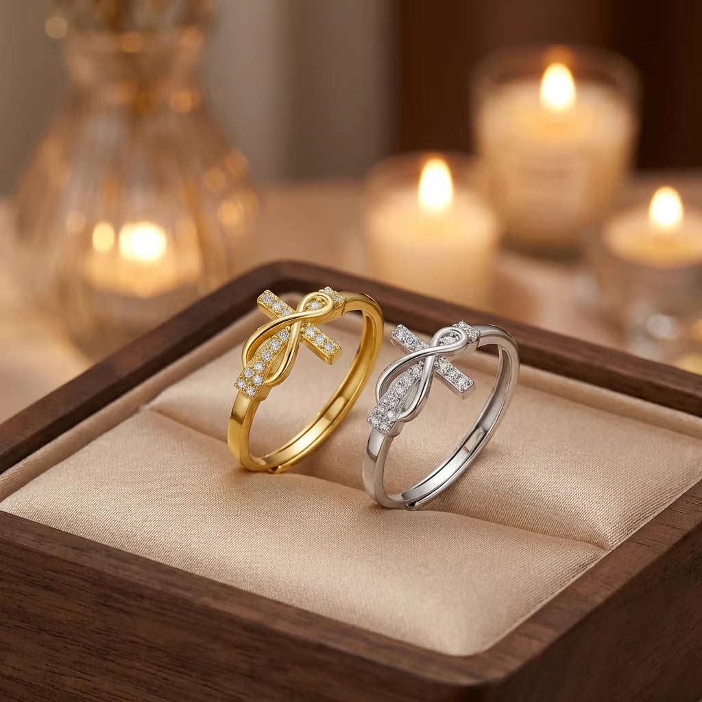 Sparkle Cross Ring