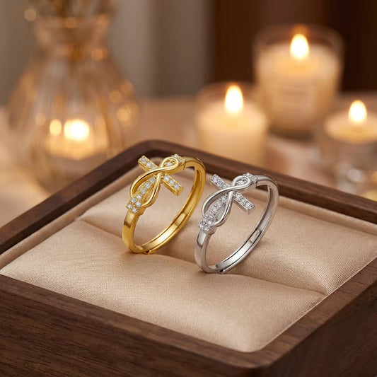 Sparkle Cross Ring