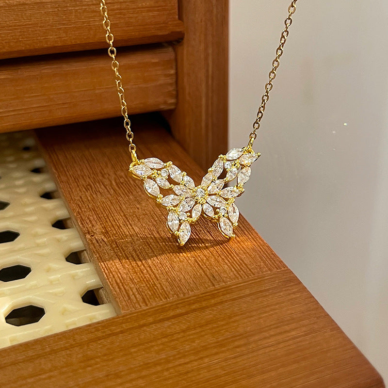 Sparkling Butterfly Necklace