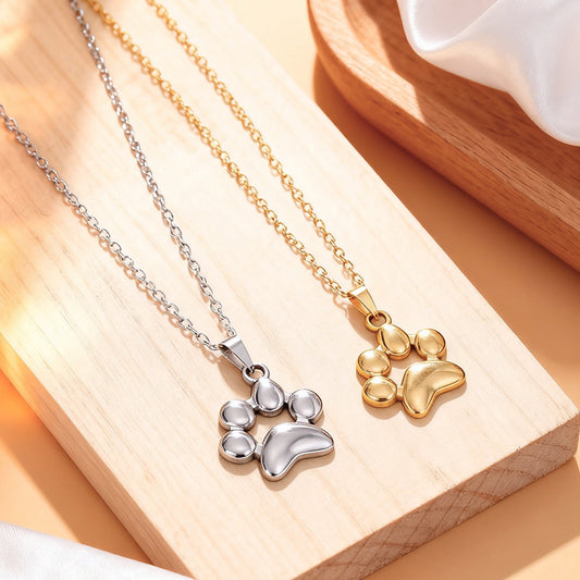 Paw Print Pendant Necklace