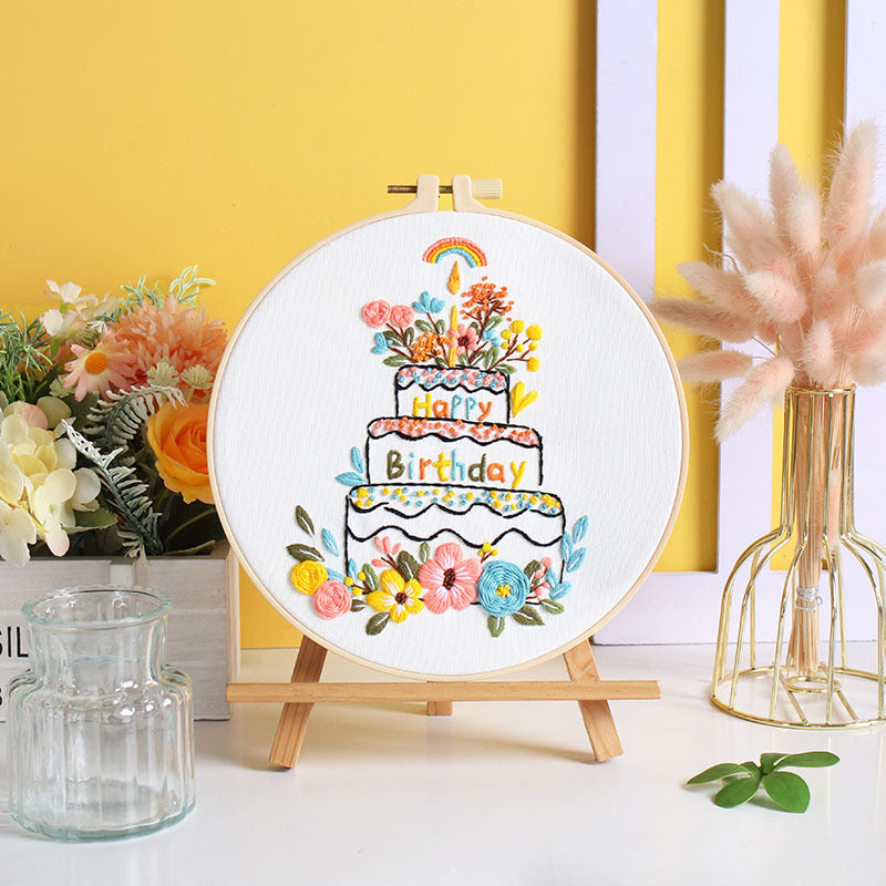Birthday Cake Embroidery Kit