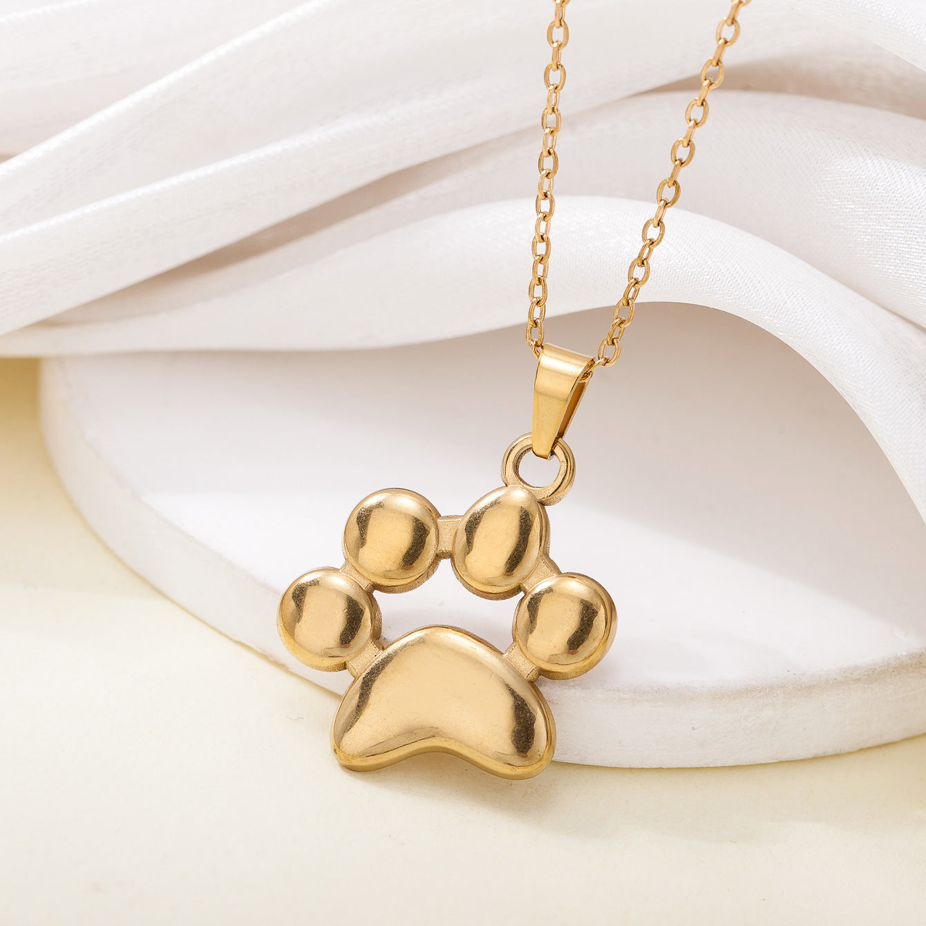 Paw Print Pendant Necklace