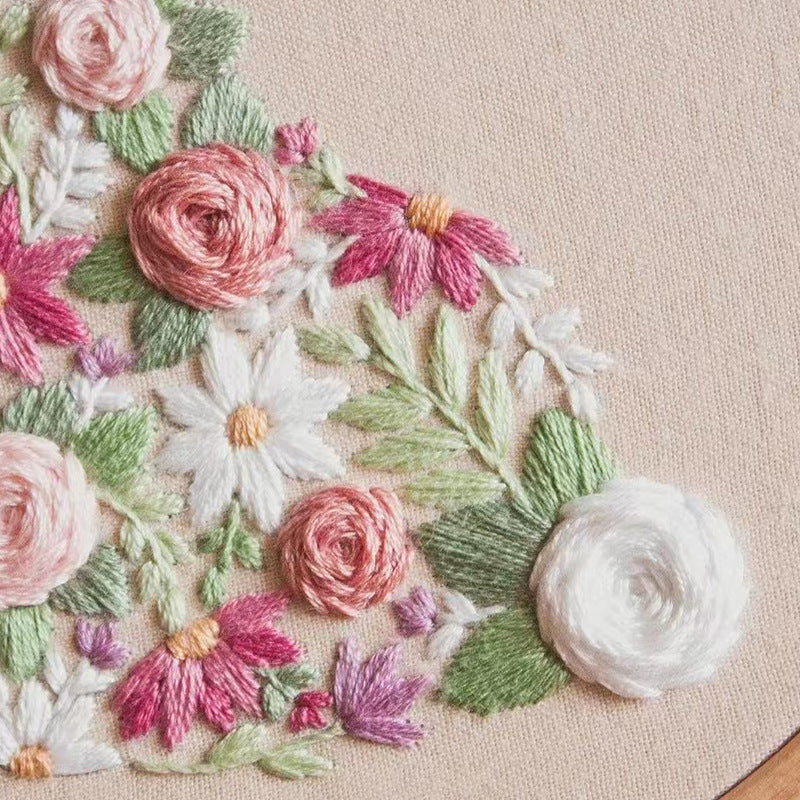 Floral Bunny Silhouette Embroidery Kit