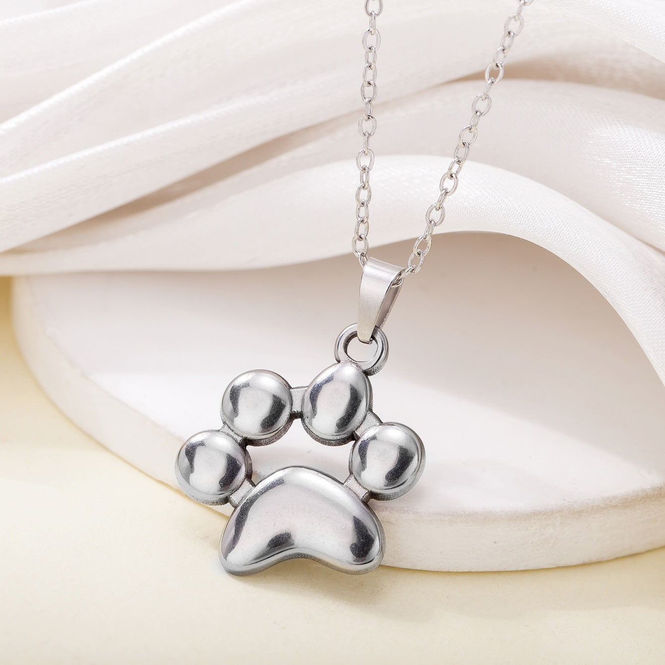 Paw Print Pendant Necklace